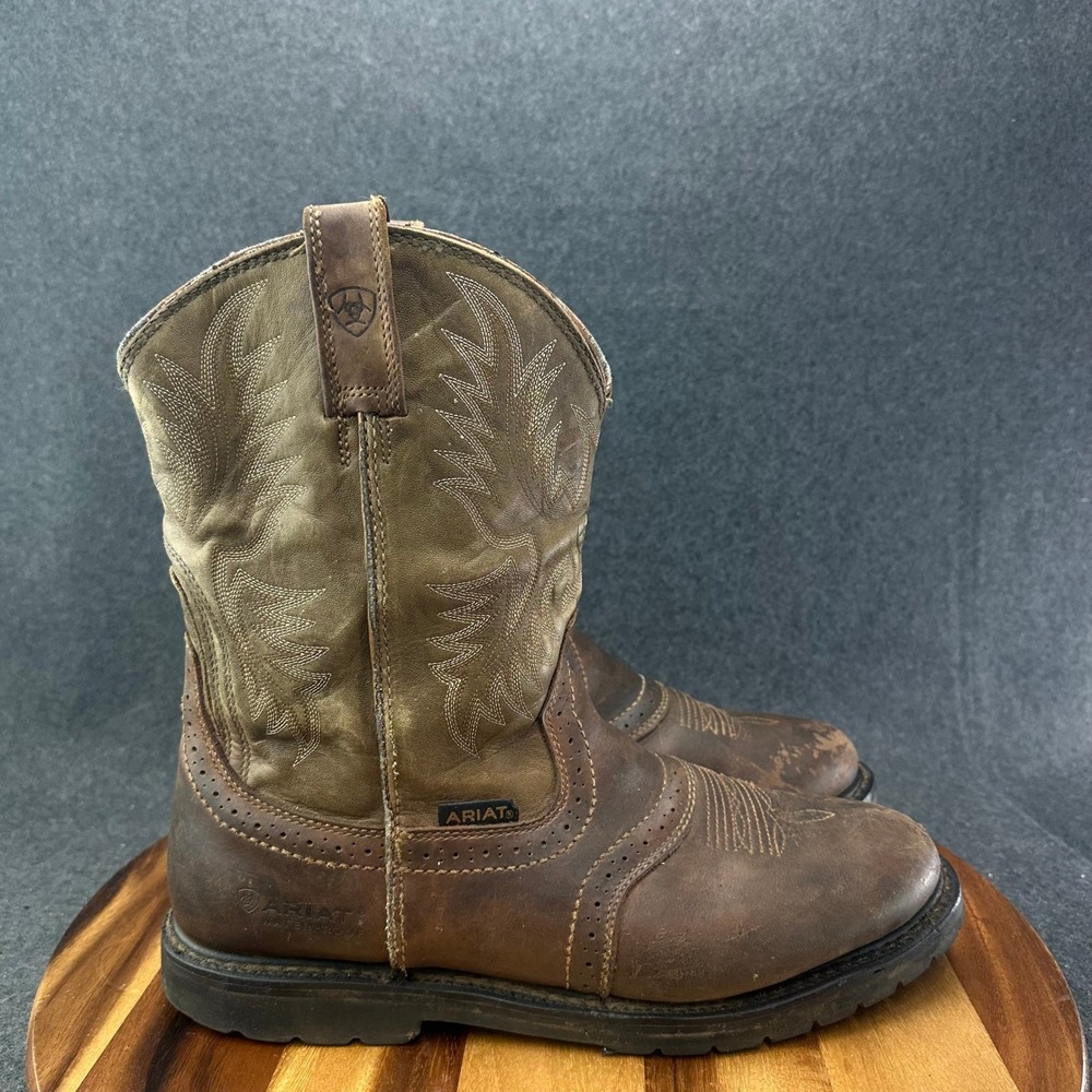 Ariat Workhog H2O Mens Sz 13EE Waterproof Work Boots 10008633 Pull On Work Boots